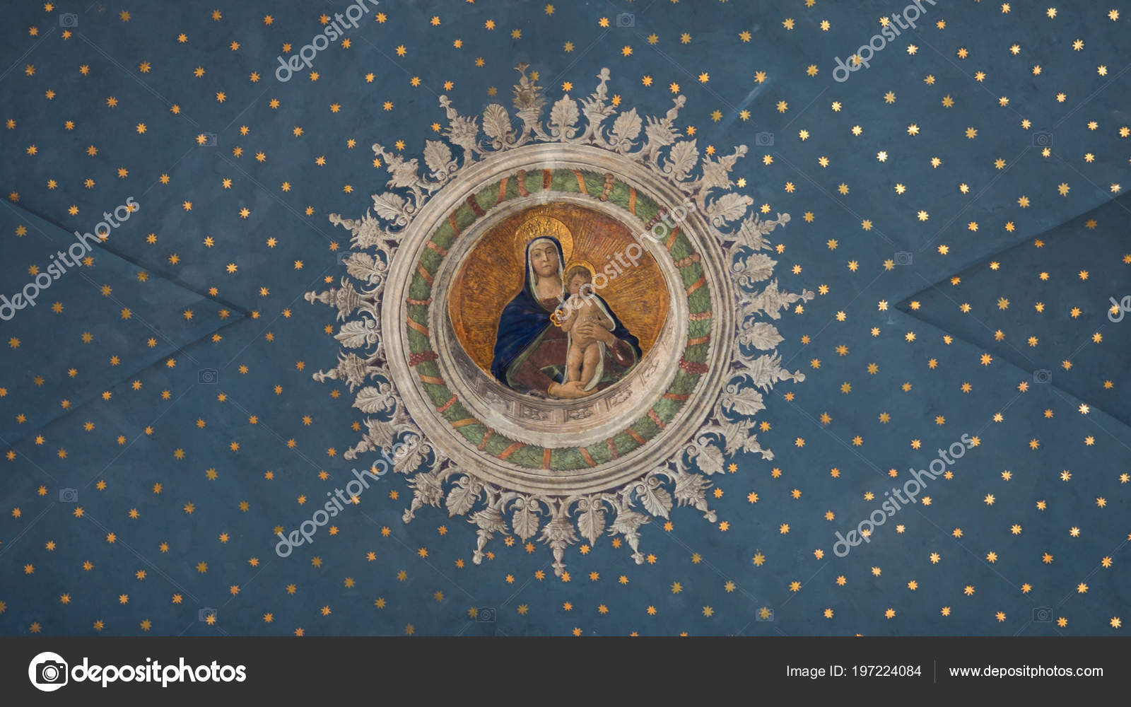 Montagnana Italy May 2018 Virgin Mary Child Jesus Painted