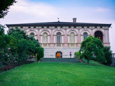 Torreglia, İtalya - 26 Mayıs 2018: Venedik Rönesans tarzı villa Villa dei Vescovi olduğunu. Şu anda bir müze halka açık olduğunu.