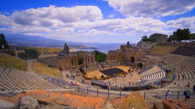 Yunan Tiyatrosu Taormina, Sicilya, İtalya.