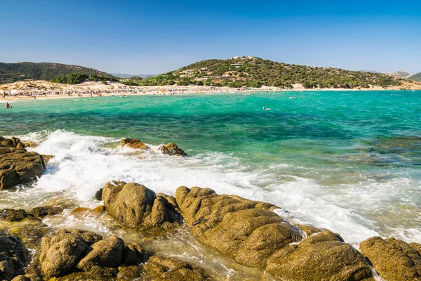 Panorama Van Prachtige Stranden Van Chia Sardinië Italië — Stockfoto