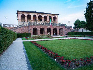Torreglia, İtalya - 26 Mayıs 2018: Venedik Rönesans tarzı villa Villa dei Vescovi olduğunu. Şu anda bir müze halka açık olduğunu.
