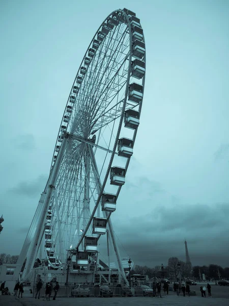 Paris France January 2018 Ferris Wheel Installed Place Concorde Paris — Stock Photo, Image
