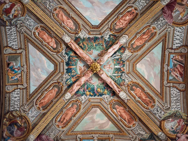 Parma Italia Abril 2018 Detalle Los Maravillosos Frescos Renacentistas Techo — Foto de Stock