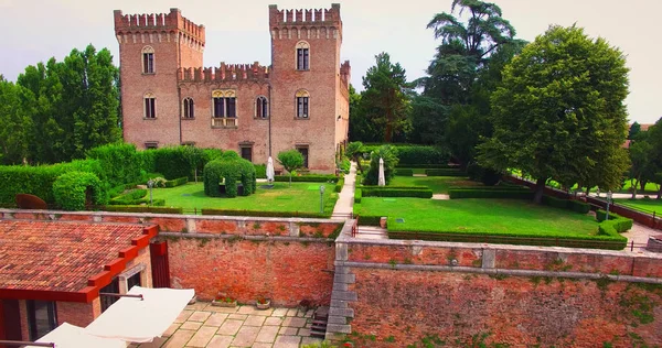 Verona Itália Julho 2018 Belo Castelo Italiano Que Hospeda Casamento — Fotografia de Stock