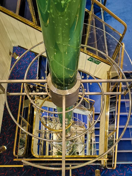 Spiral staircase of a passenger ship. — Stock Photo, Image