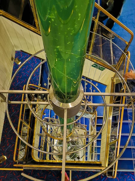 Spiral staircase of a passenger ship. — Stock Photo, Image