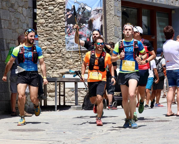 Benasque Spanien Juli 2019 Trailläufer Geben Sich Bei Einem Der — Stockfoto