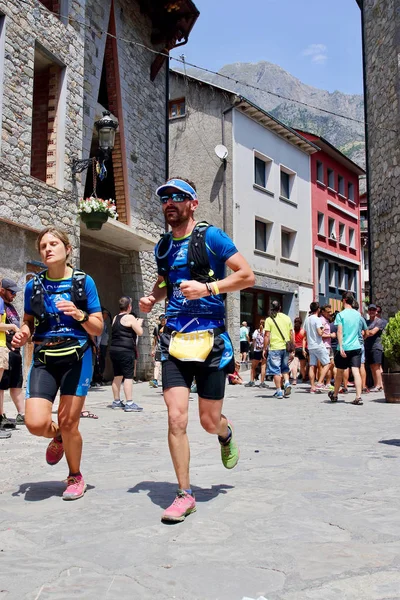 Benasque Spanien Juli 2019 Trailläufer Geben Sich Bei Einem Der — Stockfoto