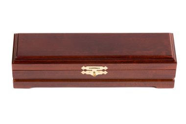 Beyaz arka plan hediye vintage ahşap davasında