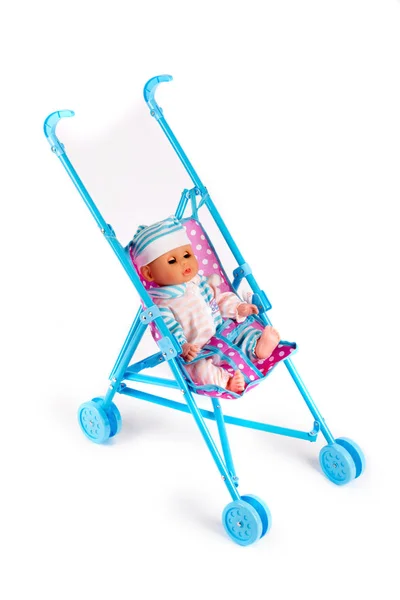 Toy Stroller White Background — Stock Photo, Image