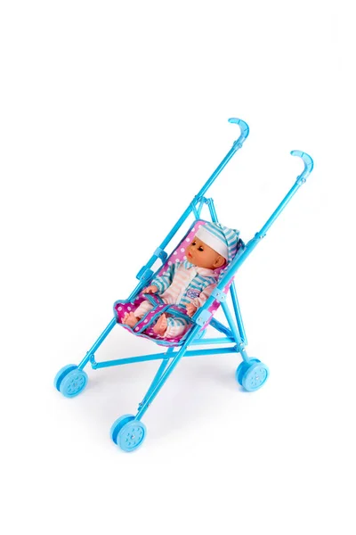 Toy Stroller White Background — Stock Photo, Image