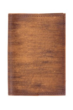 Beyaz arka plan üzerinde deri kapağı yaptırın