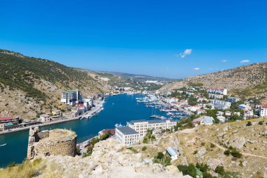 Kar maskesi Bay görünümünü. Sevastopol, Crimea