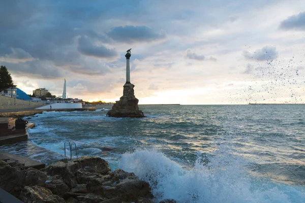 Monumento Navios Afundados Sebastopol República Crimeia — Fotografia de Stock