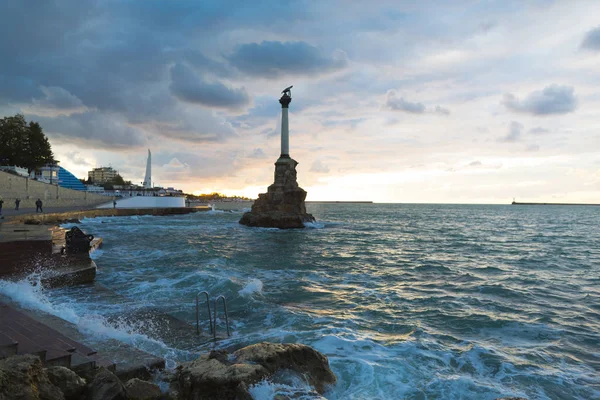 Monument Voor Gezonken Schepen Sevastopol Crimea — Stockfoto