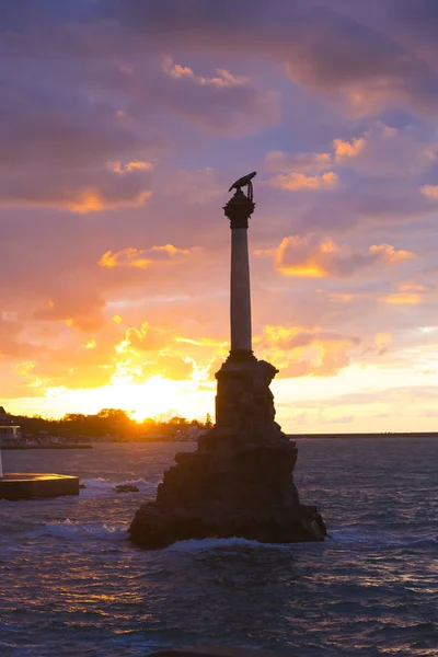 Uponneiden Laivojen Muistomerkki Sevastopolissa Krimillä — kuvapankkivalokuva