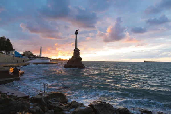 Monument Voor Gezonken Schepen Sevastopol Crimea — Stockfoto