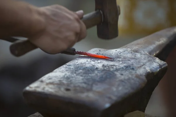 Medeltida Traditionella Smed För Metall Smide — Stockfoto