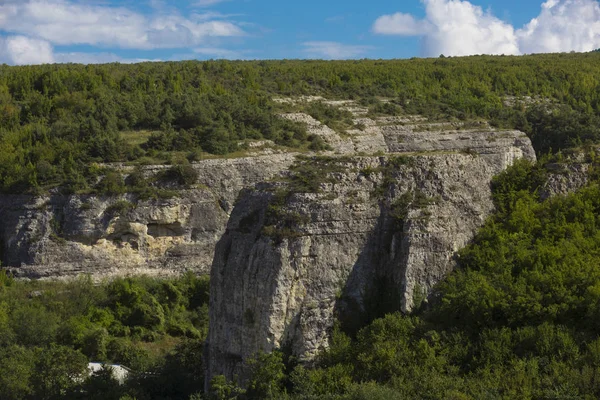 Paysage Montagne Avec Ciel Bleu Nuages — Photo