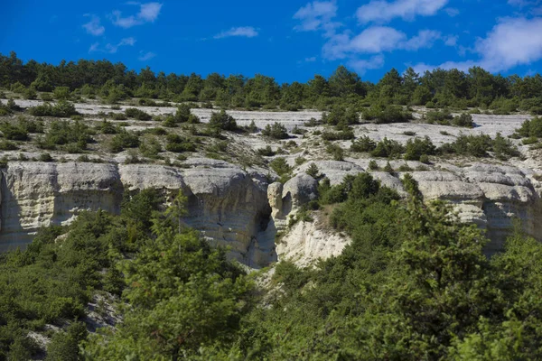 Paysage Montagne Avec Ciel Bleu Nuages — Photo