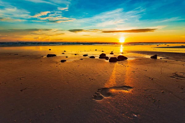 Красивий Морський Пейзаж Океан Природний Під Час Заходу Сонця Відкритий — стокове фото