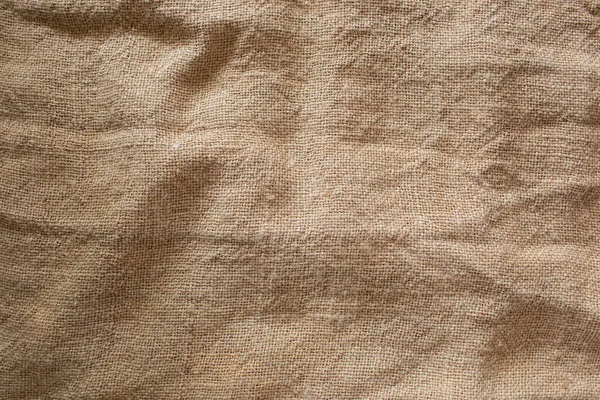 Pozadí Objekty Sackcloth Starý Textura Zavřít Zmačkaný Prázdné Pozadí Nebo — Stock fotografie