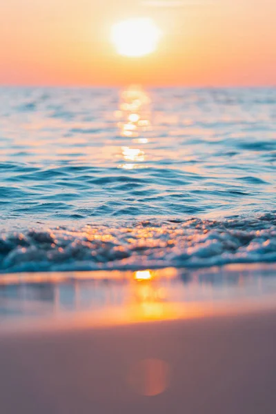 Пейзажне Море Під Час Заходу Сонця Абстрактний Стиль Пастельні Тони — стокове фото
