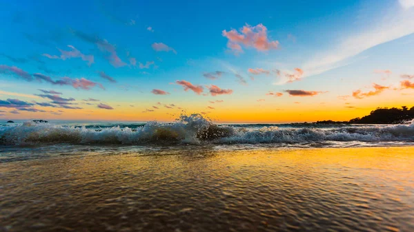 Gyönyörű Táj Ocean Nyári Naplemente Természeti Háttér — Stock Fotó