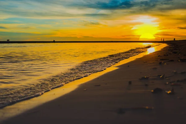 Increíble Puesta Sol Playa Verano Paisaje Oceánico Naturalkoh Chang Tailandia —  Fotos de Stock