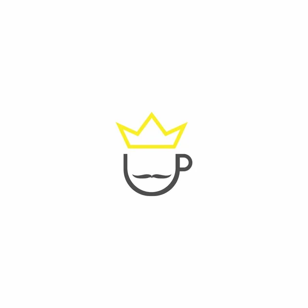 King Coffee Logosu Tasarım Vektörü Minimum Konsepti