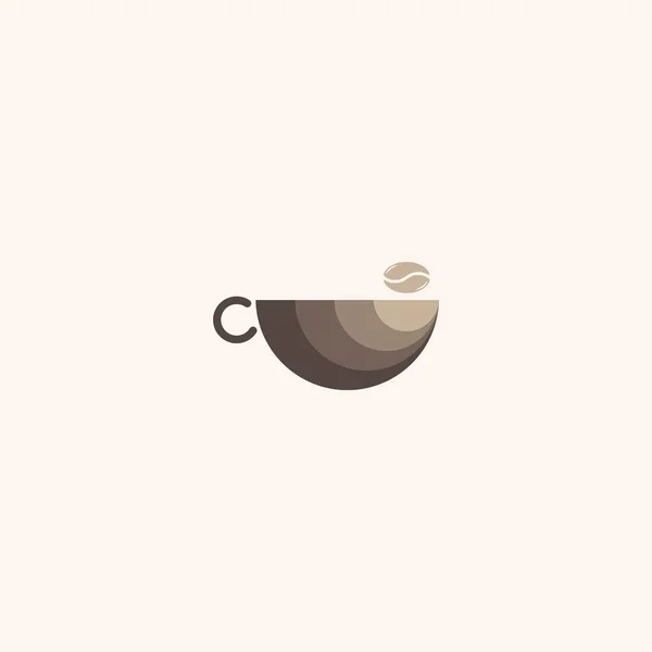 Kahve Logosu Tasarım Vektörü Minimum Kavramı — Stok Vektör