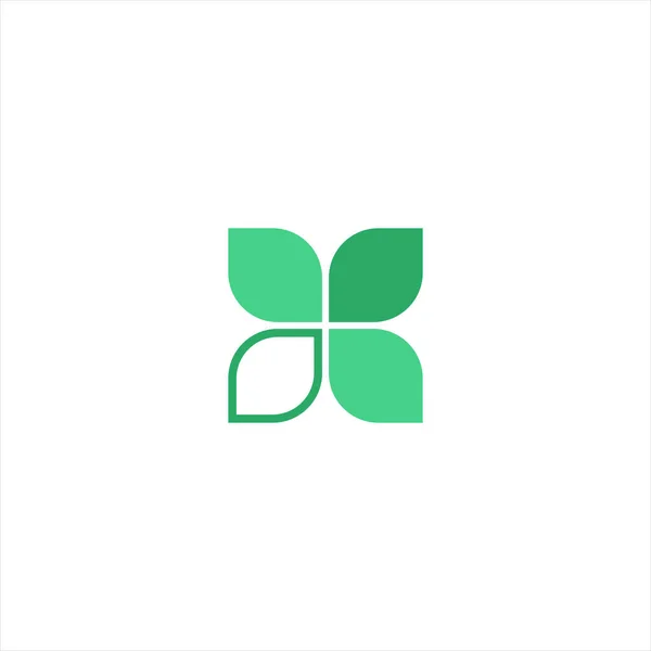 Streszczenie Green Leaf Leaves Logo Icon Vector Design Projektowanie Krajobrazu — Wektor stockowy