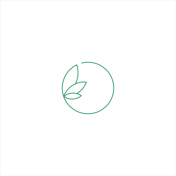 Logotipo Abstracto Hoja Verde Hojas Icono Diseño Vector Diseño Del — Archivo Imágenes Vectoriales