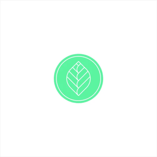 Abstract Green Leaf Leaves Logo Εικονίδιο Διάνυσμα Σχεδιασμός Σχεδιασμός Τοπίου — Διανυσματικό Αρχείο