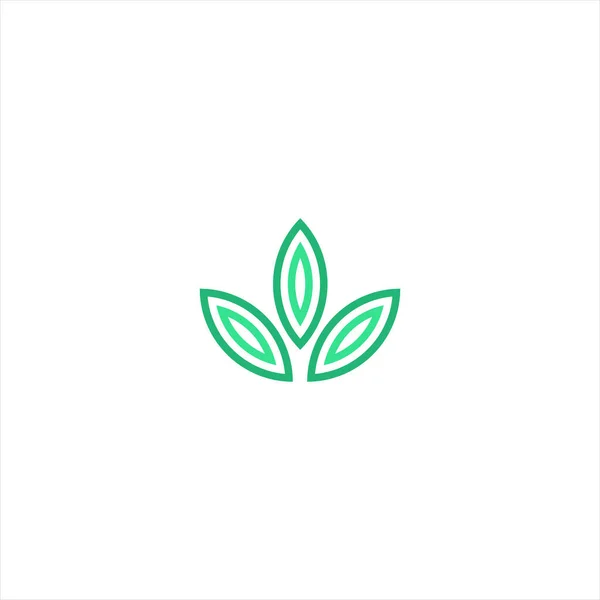 Logotipo Abstracto Hoja Verde Hojas Icono Diseño Vector Diseño Del — Archivo Imágenes Vectoriales
