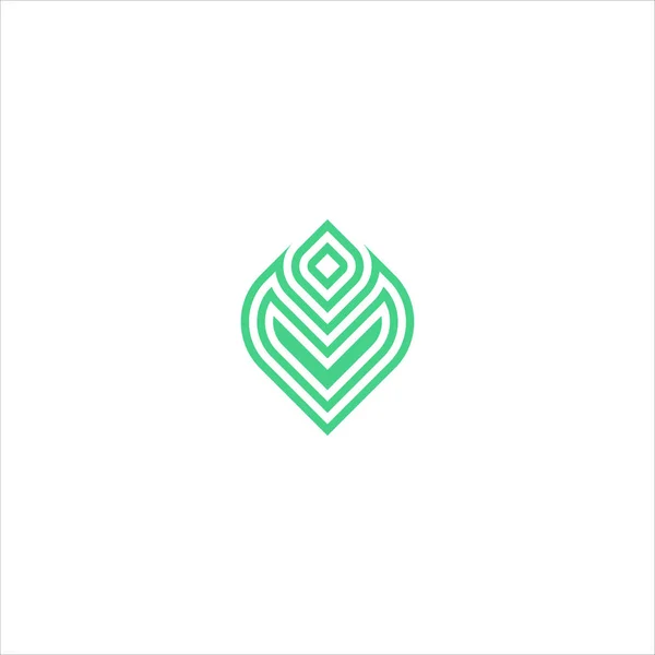 Soyut Yeşil Yaprak ve Yaprak logosu Simge Vektör Tasarımı. Peyzaj Tasarımı, Bahçe, Bitki, Doğa, Sağlık ve Ekoloji Vektörü Resimleri.