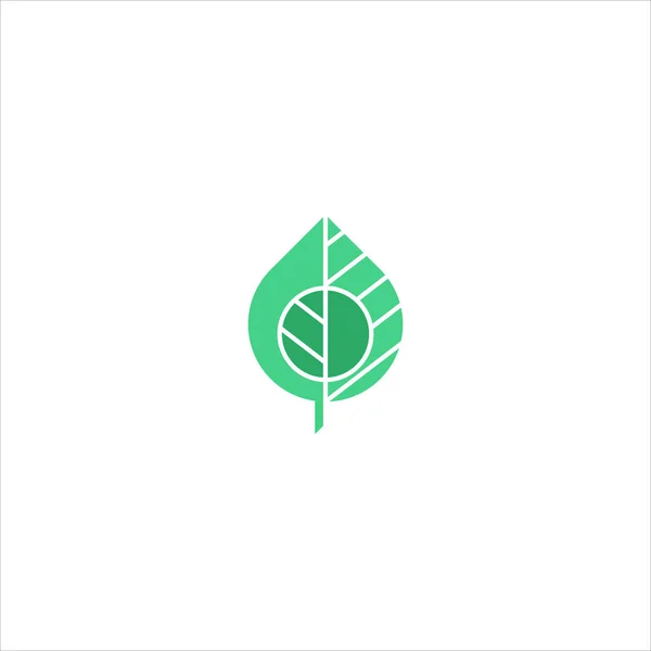 Streszczenie Green Leaf Leaves Logo Icon Vector Design Projektowanie Krajobrazu — Wektor stockowy