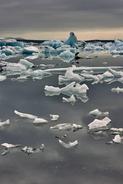 Jkulsrln Ülkenin Proglacial Göllerinin Büyüğüdür Lagün Hfn Vatnajkull Parkı Arasındaki — Stok fotoğraf