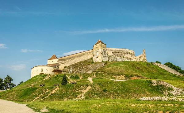 Fortaleza Sajona Medieval Rasnov Transilvania Rumanía — Foto de Stock