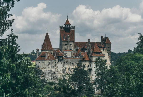 Legendario Sombrío Castillo Bran Residencia Drácula Transilvania Rumanía — Foto de Stock