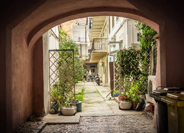 Puerta Entrada Patio Antigua Casa Arquitectura Las Ciudades Antiguas Europa — Foto de Stock