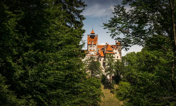 Mosteiro Floresta Bran Famoso Castelo Vampiro Drácula Transilvânia — Fotografia de Stock