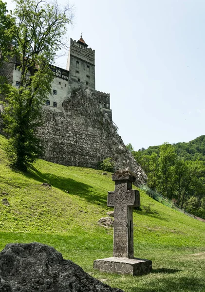 Arquitectura Medieval Del Castillo Bran Transilvania Rumania — Foto de Stock