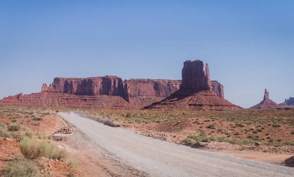 Paisaje Del Monumento Valle Camino Arenoso Desierto Arizona — Foto de Stock
