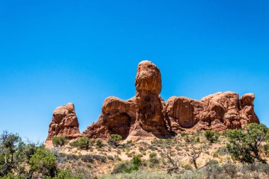 Amerika Birleşik Devletleri'nin pitoresk doğası. Arches National Park, Utah. Taş Çölü