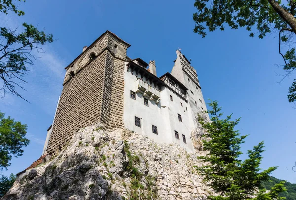 Castillo Bran Roca Piedra Rumania Antigua Morada Del Vampiro Drácula — Foto de Stock