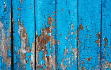 Masmavi boya kırık. Eski ahşap arka plan