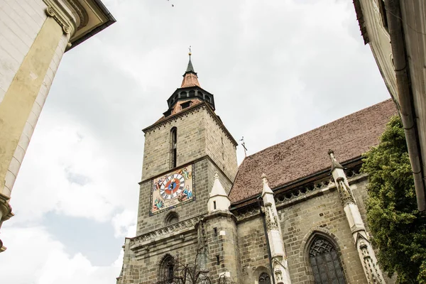 Ancient Gothic Czarny Kościół Brasov Rumunia — Zdjęcie stockowe
