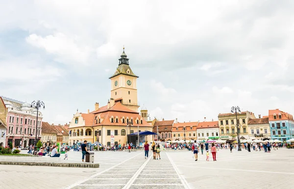 Brasov Regionie Transylwania Rumunia Czerwca 2018 Zabytkowych Uliczek Starego Miasta — Zdjęcie stockowe