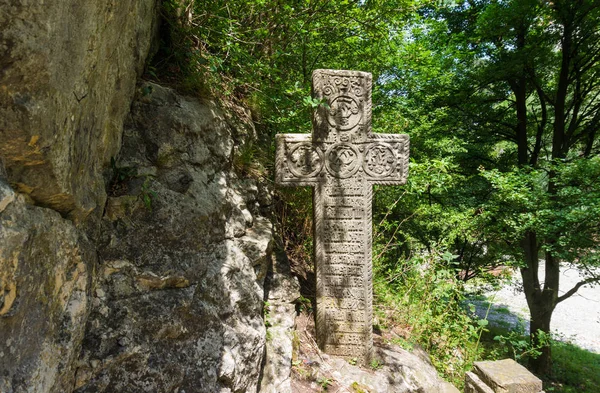 Бран Трансильвания Румыния Июня 2018 Года Древний Каменный Крест Таинственными — стоковое фото